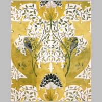Wallpaper design by C F A Voysey, produced by Sanderson & Sons in 1907..jpg